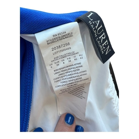 Lauren Ralph Lauren Blue High Rise Ombré Swim Separate Bottoms S 20387256 Size 6 - Picture 13 of 14